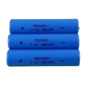 AAA 3.6V ER10450 리튬 티오닐 염화물 (Li/SOCI2) 시험 기기 배터리 900mah 긴 수명 기본 배터리