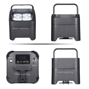 Fari da Esterno S4 Mini IP65 <span class=keywords><strong>4</strong></span>*18W RGBWA UV LED a Batteria, <span class=keywords><strong>4</strong></span> Pezzi con Borsa, per Matrimoni, DJ, Eventi, Impermeabili - Product Image 4