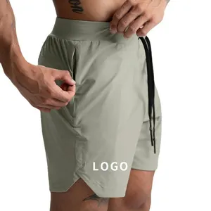 Factory Oem High Quality Custom Logo Breathable Polyester Activewear Workout Shorts Men Running Sports Mens Gym Shorts