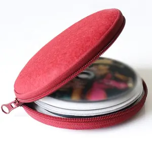 Round Felt 20 Capacity CD Case DVD Storage Wallet CD Holder, Gray,Felt CD Storage Bag