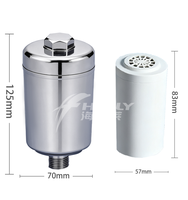 Filtre de douche personnalisable de luxe à 8 à 20 étages, universel, remplaçable, avec option d'élimination du chlore, KDF, vitamine C, pour l'eau dure