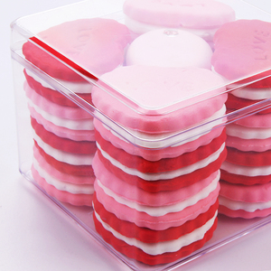 Tùy Chỉnh Bánh Quy Cookie Vuông Nhựa Rõ Ràng Hộp Nhựa Tiramisu Bánh <span class=keywords><strong>Container</strong></span> Hộp Tráng Miệng Với Nắp - Product Image 5