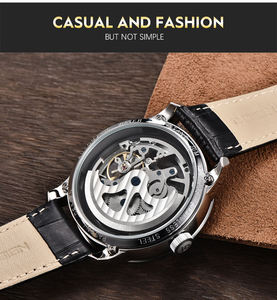 Reloj de Pulsera PAGANI DESIGN 1638 para Hombre, Mecánico Automático, Esqueleto, Caja de Acero Inoxidable, Correa de Cuero Azul, Analógico, de Lujo - Product Image 3