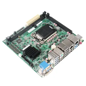 Intel H110 LGA1151 processador cpu core i5 i7 ddr4 16gb VGA DVI mini pc motherboard para máquina de venda automática de bilhetes