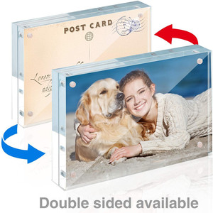 Formato acrilico chiaro supporto per foto <span class=keywords><strong>magnete</strong></span> per frigo doppio lato magnetico acrilico per foto <span class=keywords><strong>magnete</strong></span> - Product Image 4