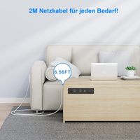 Multiprise industrielle encastrable de bureau avec chargeur sans fil intégré, 2 prises, interrupteur, pour mobilier, dissimulée
