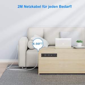 Enchufe de escritorio industrial empotrado de fábrica con cargador inalámbrico integrado, regleta de 2 tomas con interruptor, oculto para muebles - Product Image 4