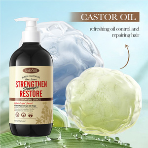 Champú de Aceite de Ricino Negro de 500 ml, 99% <span class=keywords><strong>Natural</strong></span>, Fortalece, Restaura y Repara el Cabello Seco, Uso Diario en el Hogar, Compatible con OEM - Product Image 2