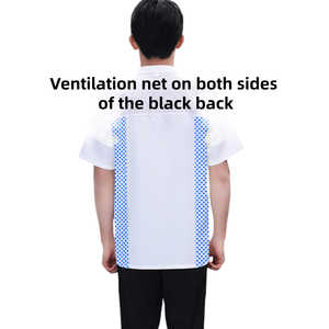 Vêtements de cuisine pour hommes, uniforme de <span class=keywords><strong>cuisinier</strong></span> élastique, vêtements <span class=keywords><strong>d</strong></span>'été respirants, vente directe <span class=keywords><strong>d</strong></span>'usine FUYI - Product Image 5