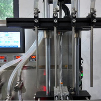 Machine de remplissage automatique à 4 têtes en acier inoxydable, remplisseur haute précision pour eau, jus et boissons