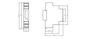 DDSF1946-1p Tarif-Energiezähler mit Hoher Genauigkeit, MID-Zertifiziert, DIN-Schienen-Energiezähler - Product Image 2