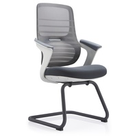Chaise de bureau ergonomique JOHOOFURNITURE avec cadre blanc, vente en gros, Cadeira De Escritorio pour bureau à domicile, coussin épais confortable