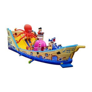 Chine usine prix Kiddie aire <span class=keywords><strong>de</strong></span> <span class=keywords><strong>jeux</strong></span> <span class=keywords><strong>jeux</strong></span> poulpe château <span class=keywords><strong>pirate</strong></span> <span class=keywords><strong>bateau</strong></span> gonflable videur avec toboggan - Product Image 3