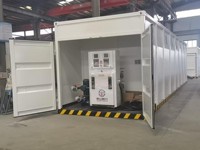Réservoir de stockage de carburant mobile en acier au carbone à double paroi autoportant avec pompe – Conteneur de station-service diesel écologique