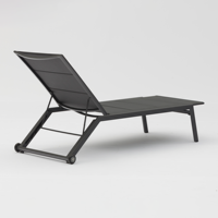 Chaise longue de jardin en métal pour l'extérieur Chaise longue en aluminium pour piscine Chaises longues de plage extensibles pour l'extérieur