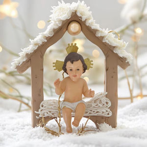 Estatua de Jesucristo Hecha a Mano en Poliresina de 45.7 cm, Modelo de Arte Religioso para Bautismo con Agua Bendita, Figura Pintada de 18 Pulgadas, Artesanía - Product Image 5