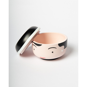 Boîte à bijoux iconique avec motif visage, rangement compact pour accessoires - Product Image 1