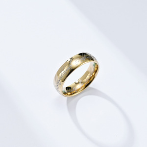 Cross-border yunnique fashion film Lord of the Rings tungsten steel magic ring tungsten gold laser engraving light - Product Image 3