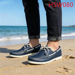 LXG, Chaussures <span class=keywords><strong>bateau</strong></span> Hua Singh <span class=keywords><strong>bleu</strong></span> <span class=keywords><strong>ciel</strong></span>, style lacé, avec doublure en cuir de vachette, modèle Penny, HSW080 - Product Image 2