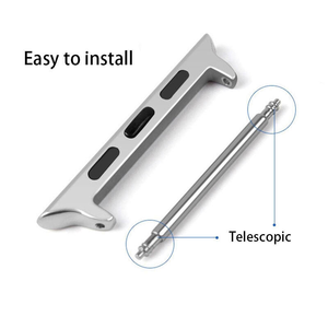 Hebillas de Reloj de Acero Inoxidable Plateado de Diseño de Lujo, Compatibles con Correas de <span class=keywords><strong>Apple</strong></span> <span class=keywords><strong>Watch</strong></span> Ultra - Product Image 3