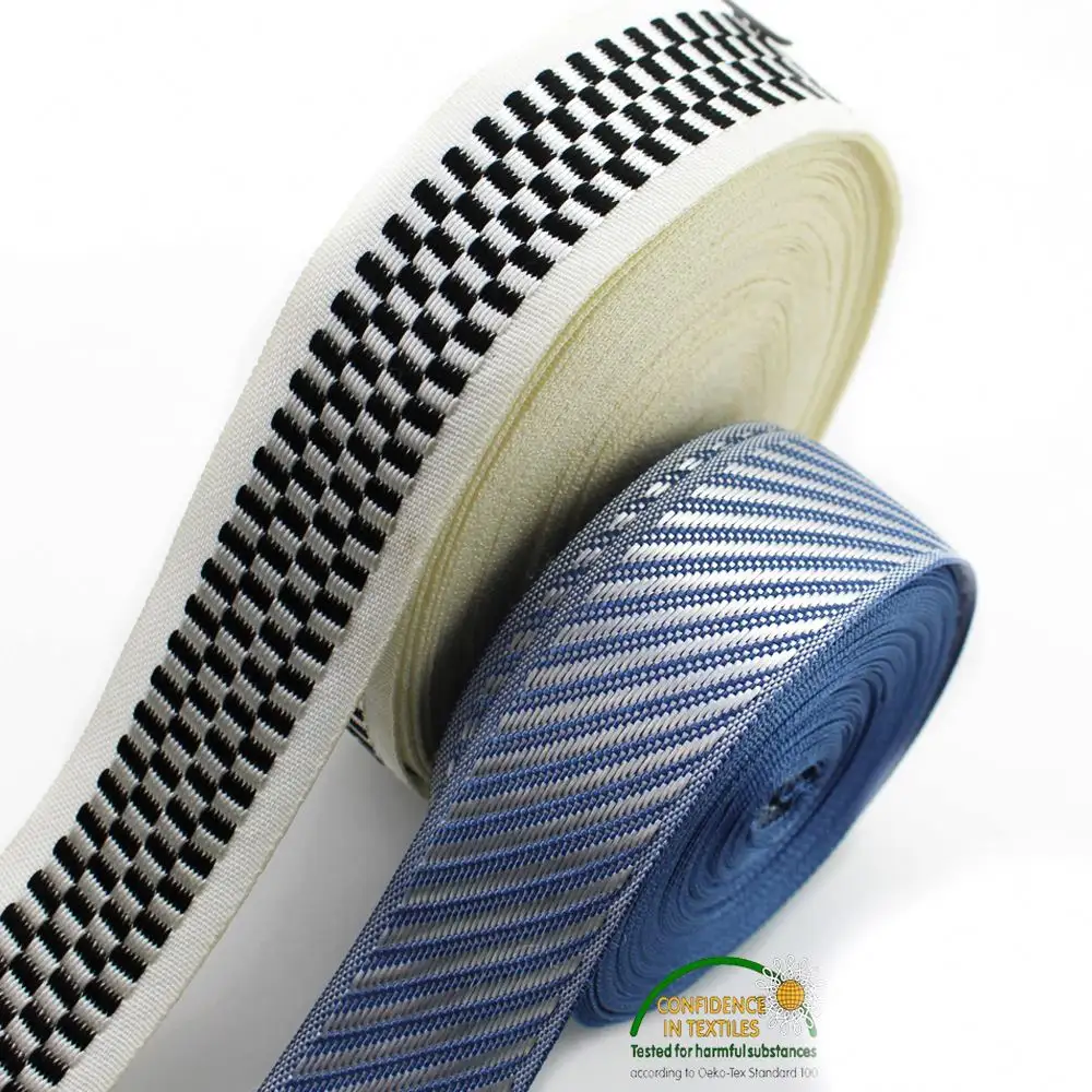 Kualitas Tinggi Mode Kasur Pita Anyaman/Jahit Kasur Produsen Polyester Tenun Jacviar Edge Banding Tali Pita