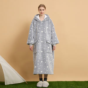 <span class=keywords><strong>Sweat</strong></span>-shirt Long surdimensionné en flanelle Sherpa pour hommes et femmes - Product Image 2