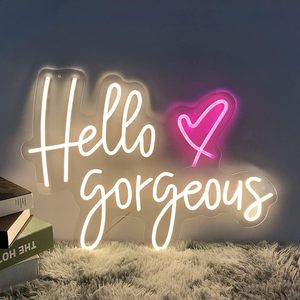 Hello Gorgeous <b>Led</b> Neon <b>Sign</b> High Quality <b>LED</b> Wall <b>Light</b> For Bedroom Aesthetic Wall Decor Birthday Wedding Festival Gift Party - Product Image 6