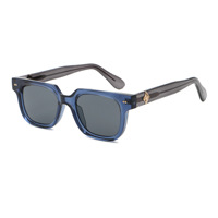 Lunettes de soleil de luxe légères et classiques unisexes pour hommes et femmes, style rétro carré, personnalisables