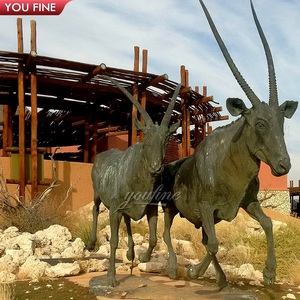 รูปปั้นบรอนซ์ <span class=keywords><strong>gemsbok</strong></span> สีบรอนซ์ศูนย์กลางถนนกลางแจ้ง - Product Image 4