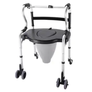 Hot bán di chuyển gấp nâng nhà vệ sinh ghế cho người già và người tàn tật commode ghế với bánh xe