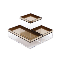 Petite boîte à bijoux carrée personnalisée mini cube boîte de rangement de bijoux en acrylique avec couvercle boîte de rangement