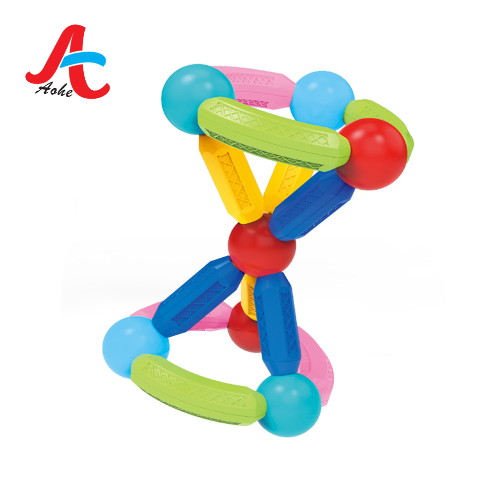 Educational toys magnetic building blocks set early learning magnetic building block rod assembled building block set kids toys