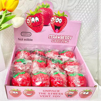 Jouet Squishy Fraise - Jouet anti-stress en pâte souple aux couleurs vives pour les jeunes (15-35 ans) et tous les âges
