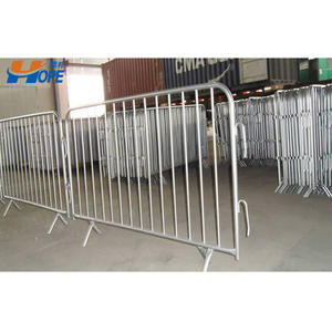 Barriere per il controllo della folla in acciaio verniciato a polvere o zincato a caldo barricate pedonali con piedi staccabili - Product Image 5