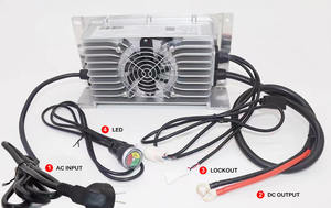 29.4V 29.2V מטען ליתיום יון 24v 40A Lifepo4 מטענים עמיד למים לקטנוע חשמלי מלגזה חשמלית עגלת גולף - Product Image 4