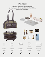 Sac à main rétro de style sportif à bandoulière avec fermeture éclair, sac de transport grande capacité pour femmes # Petits voyages de 39 jours