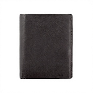 Vintage 521-1 <b>RFID</b> Genuine Leather Short <b>Wallet</b> Unisex Striped Pattern Open Closure Polyester Lining Button Closure - Product Image 3