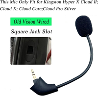 Micro de jeu HyperX de remplacement Uncleligt Microphone Boom pour Kingston HyperX 2020 filaire Cloud 2 Silver Gaming Headset