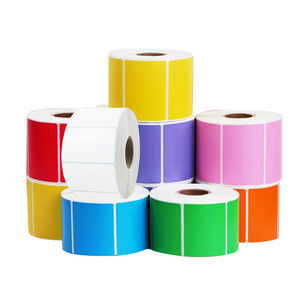 Etiquetas Autoadhesivas de Papel con Recubrimiento de Color en Rollo, Impermeables, Personalizables para Impresión de Empaques, Etiquetas con Código de Barras - Product Image 1