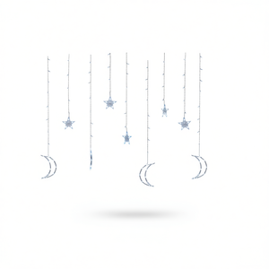 Guirlande lumineuse décorative en plastique, éclairage blanc froid, télécommande, alimentation par piles, guirlande lumineuse LED pour la décoration de la maison - Product Image 1