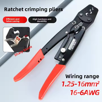 Pince à sertir à cliquet pour fils électriques, borne de coupe non isolée, 1.25mm ~ 16mm, pince à sertir à main HS-16