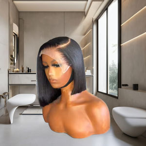 13X4 Transparent Full Lace Front 10 Pouces Remy Hair 99J Noir Bob Perruque pour Femmes Brut Vierge Brésilienne Cheveux Vendeur Frontal Perruques - Product Image 5