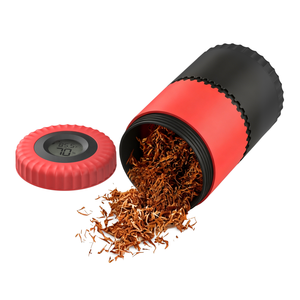 Digital Screen <b>Herb</b> <b>Grinder</b> Plastic Rolling Pin Dispenser Vaporizer Accessory Red Black - Product Image 1