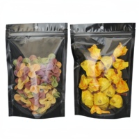 Kemasan Makanan Doypack Transparan Hitam Custom Print untuk Kacang, Buah Kering, Permen, dan Gummy, dengan Zipper dan Model Stand Up Pouch