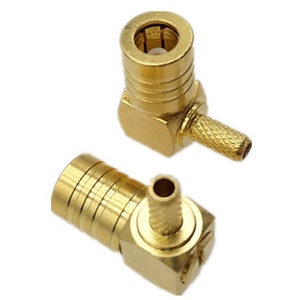 Adaptateur de prise femelle SMB à angle droit pour radio XM, connecteur SMB en laiton plaqué or 50 Ohm Nickel Gold CN JIA 1.5 Rg58 pour Sirius - Product Image 4