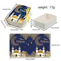 Eid Mubarak dur coffrets cadeaux livre Style chocolat boîte à bonbons islamique musulman fête faveur lune château papier boîtes d'emballage