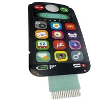 Pengontrol Jarak Jauh Profesional dengan Sablon Kustom dan Pencetakan Digital, Membran Switch Keypad Bahan PET 0.125mm