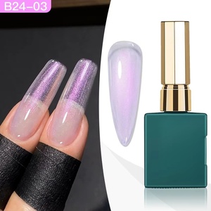Vernis à ongles gel Aurora Glitter 15ml bleu violet scintillant, gel <span class=keywords><strong>semi</strong></span>-permanent UV <span class=keywords><strong>2</strong></span> en <span class=keywords><strong>1</strong></span>, fonction <span class=keywords><strong>top</strong></span> <span class=keywords><strong>coat</strong></span> - Product Image 6