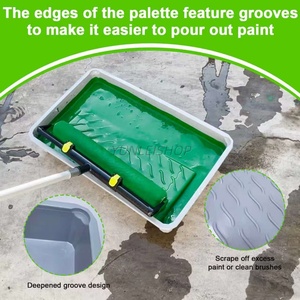 Ensemble de 7 rouleaux à <span class=keywords><strong>peinture</strong></span> de 18 pouces, perche télescopique de 5,2 pieds, <span class=keywords><strong>bac</strong></span> et pinceau pour la <span class=keywords><strong>peinture</strong></span> de grandes surfaces en hauteur - Product Image 3