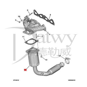 Convertisseur catalytique à trois voies OE 9676453380 28903 5052746177978 FK91926 Peugeot <span class=keywords><strong>2008</strong></span> 308 Citroën <span class=keywords><strong>C1</strong></span> C2 C3 (marque Datwy02) - Product Image 5